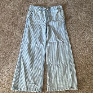 Cat & Jack Blue Striped Wide-Leg Pants